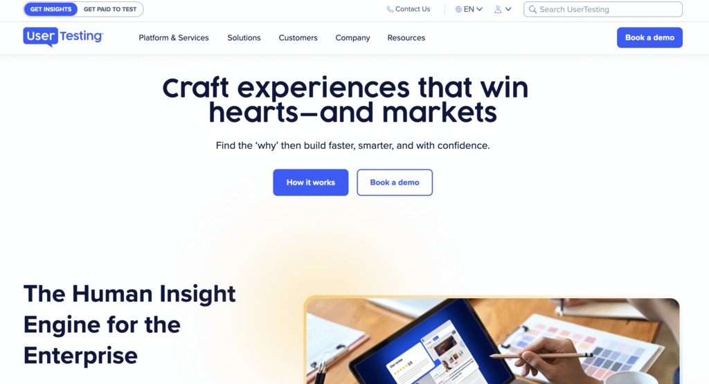 usertesting homepage 1024x555