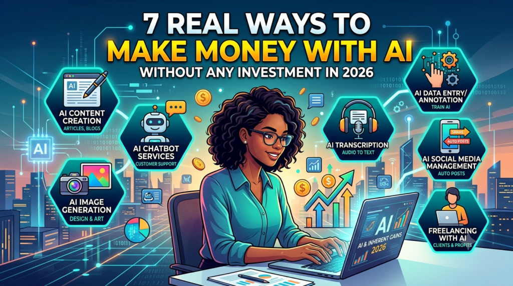 7 Real Ways to Make Money with AI Without Any Investment in 2026